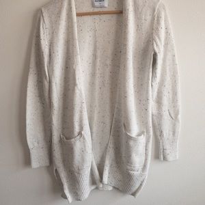 White heathered cardigan